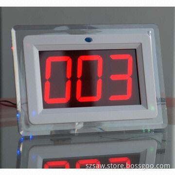 999-channel Desktop Wireless Calling Receiver, Number Speaker, Used in Both Restaurants